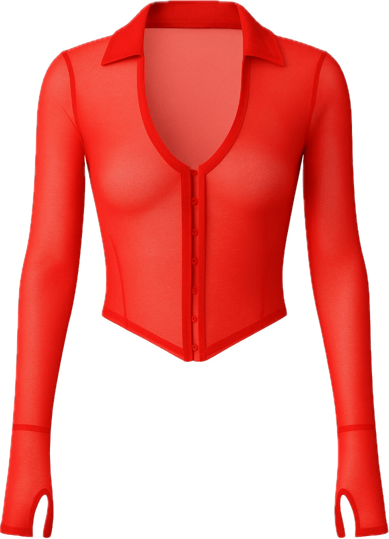 SecondSkin Shape Bodycon hook-front top - MYCA