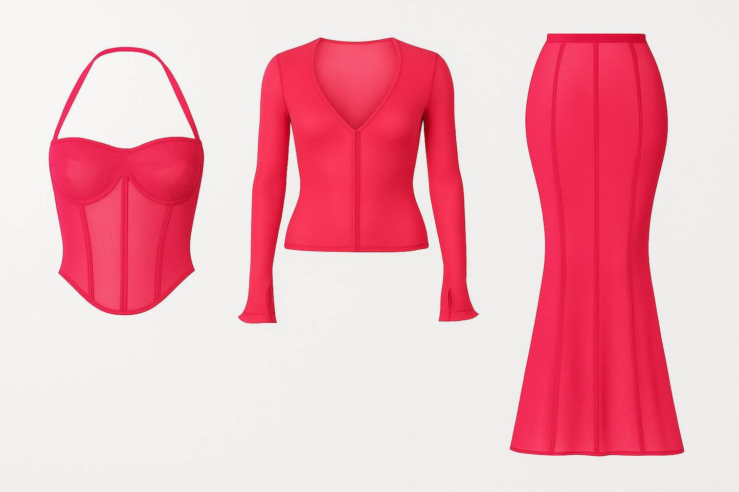 SecondSkin Pink Opal – a luxe, modern three-piece set. - MYCA 