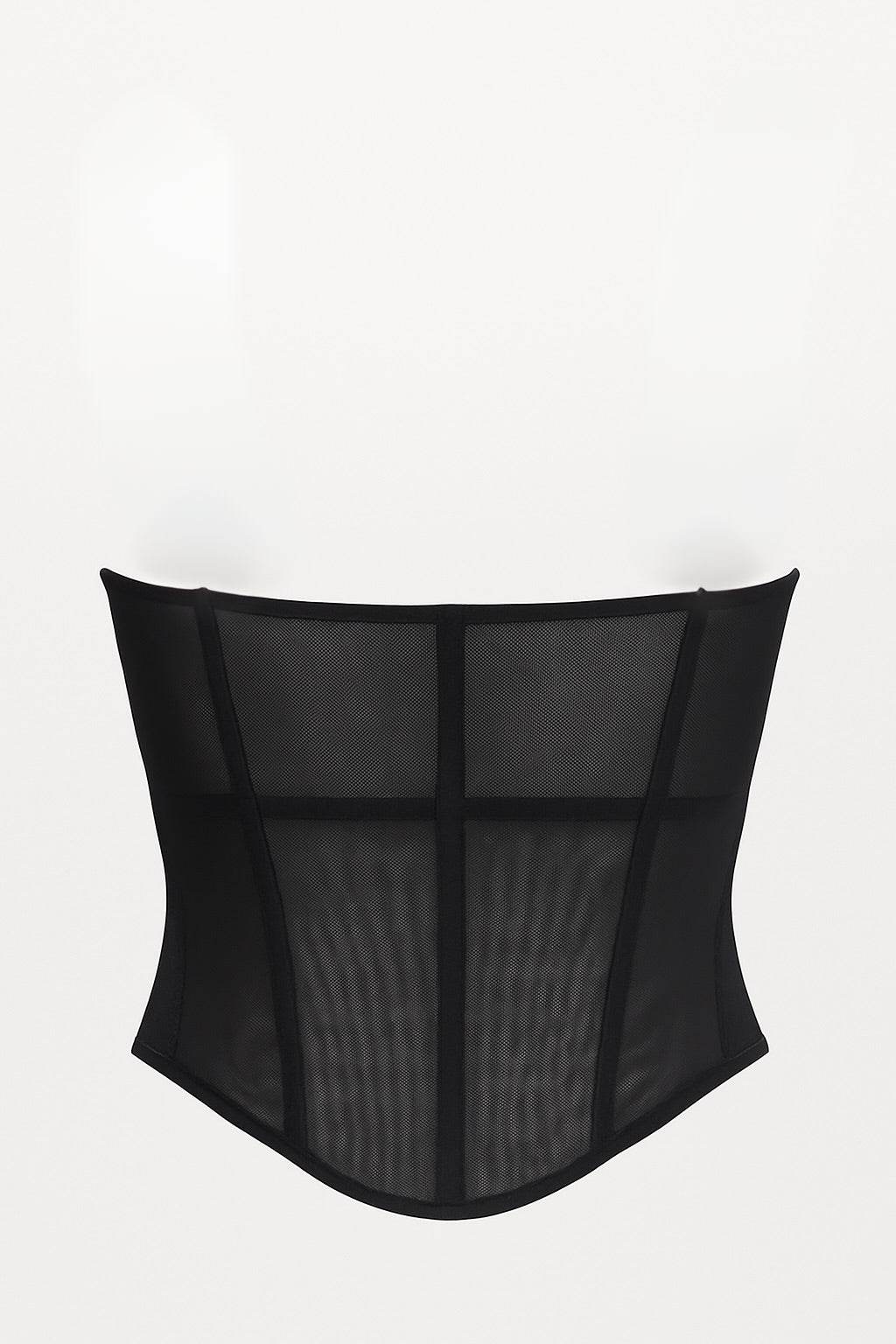 Onyx Halter Neck Corset back view