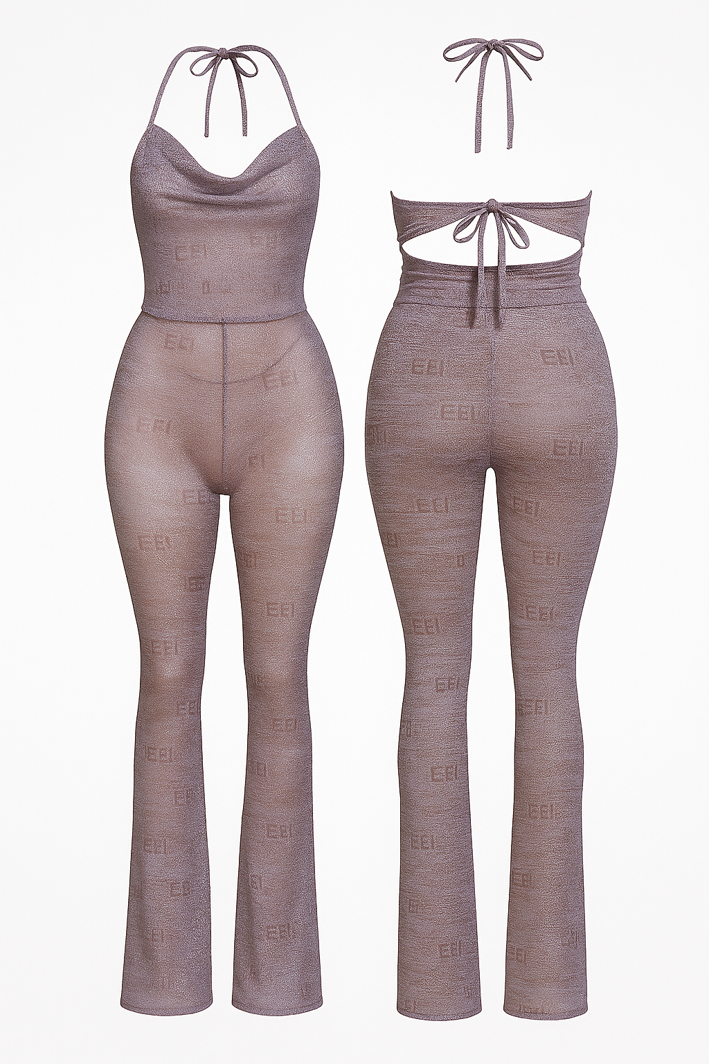 JASPER HALTER-NECK FLARE SET