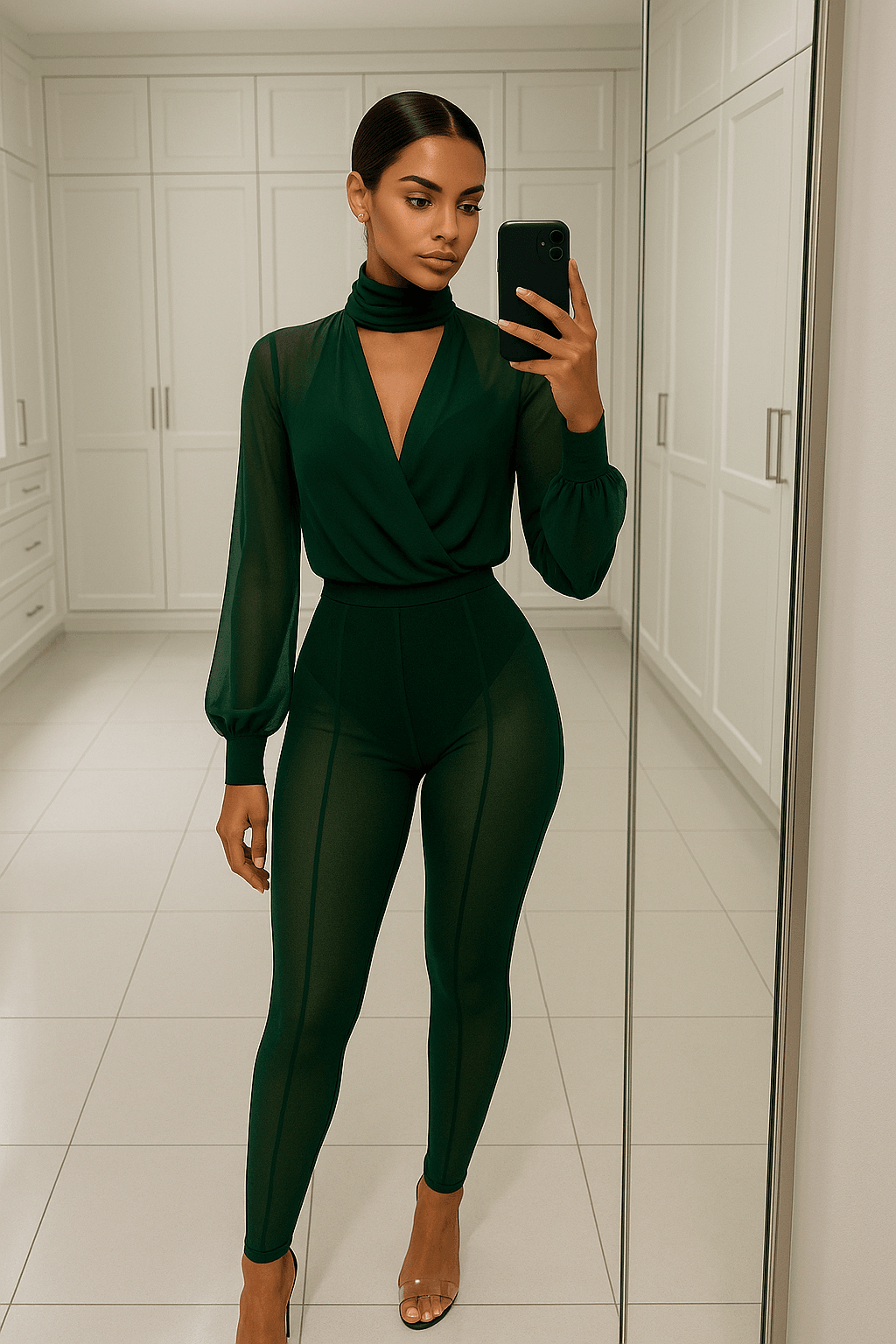 SecondSkin – LIQUID DRAPE MESH TWO-PIECE | ANGEL