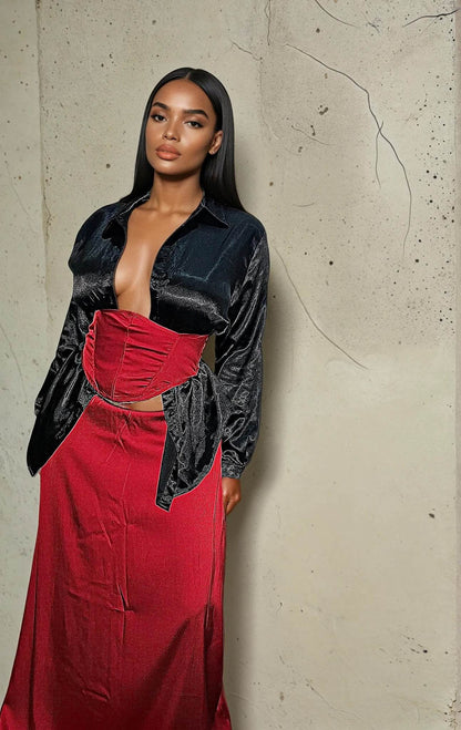 CARNELIAN SATIN CO-ORD - MYCA 