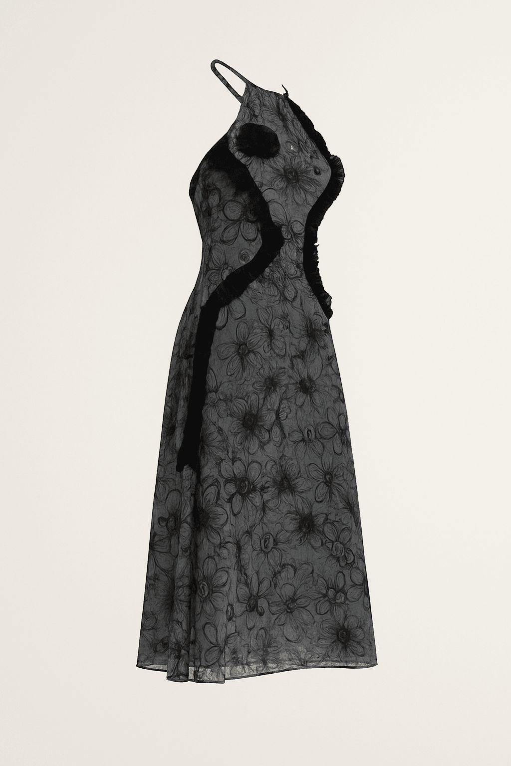 Onyx Floral Midi Dress - MYCA 