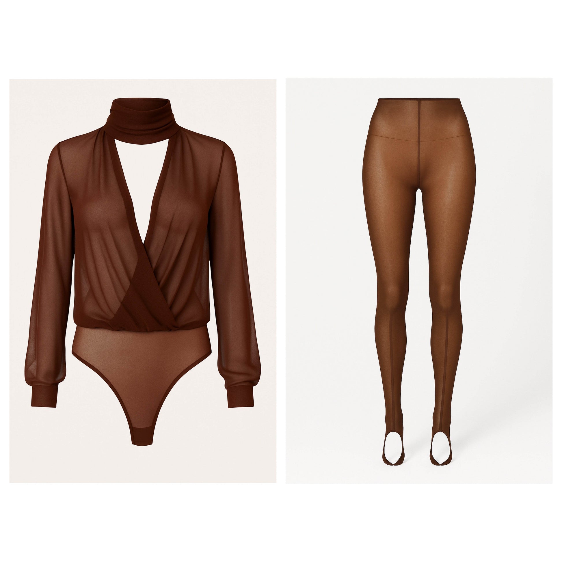 SecondSkin – LIQUID DRAPE MESH TWO-PIECE | ANGEL