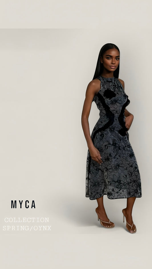 OYNX FLORAL MIDI